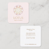 Elegant Lotus Flower Mandala Visitekaartje (Voorkant / Achterkant)
