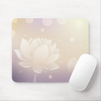 Elegant Lotus Flower Mouse Pad  Muismat