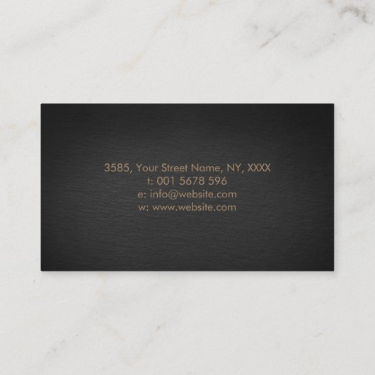 Elegant Lotus Flower - pastel gold Visitekaartje (Achterkant)