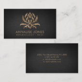 Elegant Lotus Flower - pastel gold Visitekaartje (Voorkant / Achterkant)