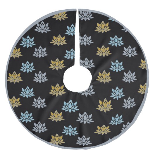 Elegant Lotus Flower Pattern Zen Yoga Kerstboom Rok (Voorkant)