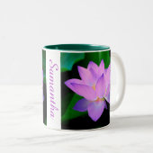 Elegant Lotus Flower Personalized Tweekleurige Koffiemok (Voorkant rechts)