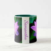 Elegant Lotus Flower Personalized Tweekleurige Koffiemok (Center)