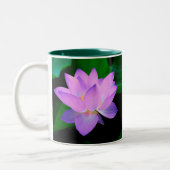Elegant Lotus Flower Personalized Tweekleurige Koffiemok (Links)
