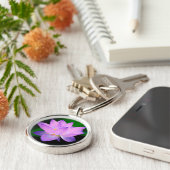 Elegant Lotus Flower Sleutelhanger (Zijkant)