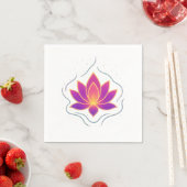 Elegant Lotus Flower Wedding Paper Napkins Servet (Insitu)