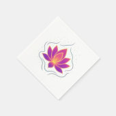 Elegant Lotus Flower Wedding Paper Napkins Servet (Hoek)