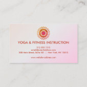 Elegant Lotus Flower White Marble Yoga Instructor Visitekaartje (Achterkant)