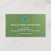 Elegant  Lotus Flower White Marble Yoga Instructor Visitekaartje (Achterkant)