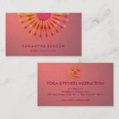 Elegant Lotus Flower White Marble Yoga Instructor Visitekaartje (Voorkant / Achterkant)