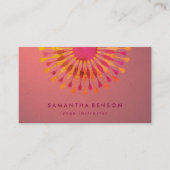 Elegant Lotus Flower White Marble Yoga Instructor Visitekaartje (Voorkant)