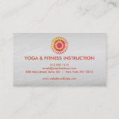 Elegant Lotus Flower White Marble Yoga Instructor Visitekaartje (Achterkant)