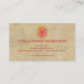 Elegant Lotus Flower White Marble Yoga Instructor Visitekaartje (Achterkant)