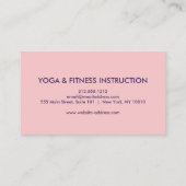 Elegant Lotus Flower White Marble Yoga Instructor Visitekaartje (Achterkant)