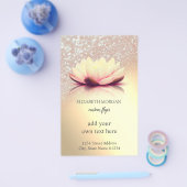 Elegant Lotus Glitter Gold Flyer (Enkel)