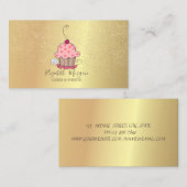 Elegant Lotus Gold Confetti Cupcake Visitekaartje (Voorkant / Achterkant)