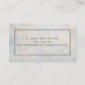 Elegant Lotus Gold Stripe Yoga Opal Visitekaartje (Achterkant)