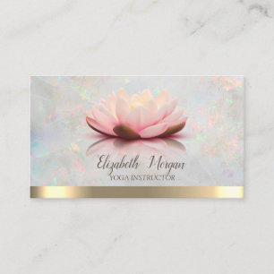 Elegant Lotus Gold Stripe Yoga Opal Visitekaartje