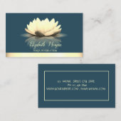 Elegant Lotus Gold Stripe Yoga Visitekaartje (Voorkant / Achterkant)