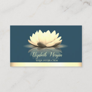 Elegant Lotus Gold Stripe Yoga Visitekaartje