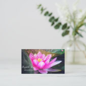 Elegant Lotus Gold Yoga Instructor Visitekaartje (Staand voorkant)