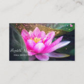 Elegant Lotus Gold Yoga Instructor Visitekaartje (Voorkant)