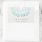 Elegant Lotus Holistic Spa en Beauty Rechthoekige Sticker (Tas)