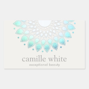 Elegant Lotus Holistic Spa en Beauty Rechthoekige Sticker