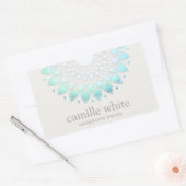 Elegant Lotus Holistic Spa en Beauty Rechthoekige Sticker (Envelop)