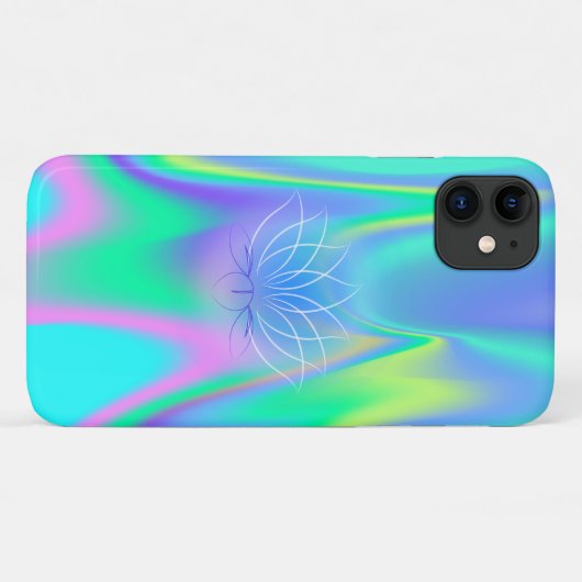 Elegant Lotus Holographic Case-Mate iPhone Case (Achterkant (horizontaal))