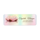 Elegant Lotus Holographic Iridescent Address Label (Voorkant)