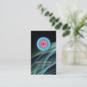 Elegant Lotus Logo Simple Floral Health Healing Visitekaartje (Staand voorkant)