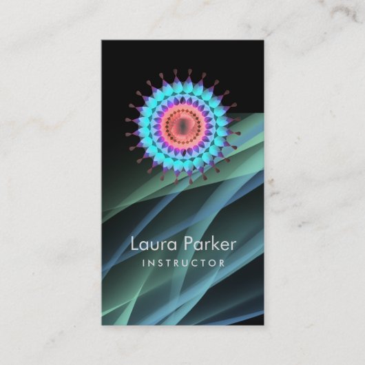 Elegant Lotus Logo Simple Floral Health Healing Visitekaartje (Voorkant)