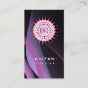 Elegant Lotus Logo Simple Floral Health Healing Visitekaartje
