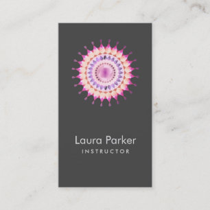 Elegant Lotus Logo Simple Floral Health Healing Visitekaartje