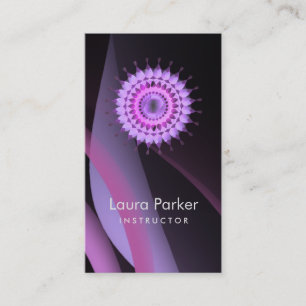 Elegant Lotus Logo Simple Floral Health Healing Visitekaartje