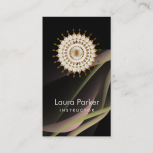 Elegant Lotus Logo Simple Floral Health Healing Visitekaartje