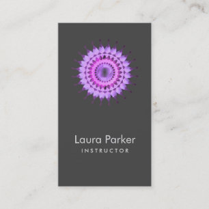 Elegant Lotus Logo Simple Floral Health Healing Visitekaartje