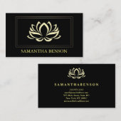 Elegant Lotus Logo Yoga Healing Health Meditation Visitekaartje (Voorkant / Achterkant)