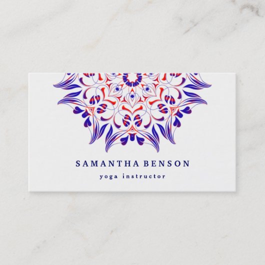 Elegant Lotus Logo Yoga Meditation Wellness Visitekaartje (Voorkant)