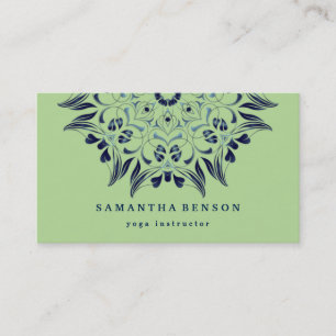 Elegant Lotus Logo Yoga Meditation Wellness Visitekaartje