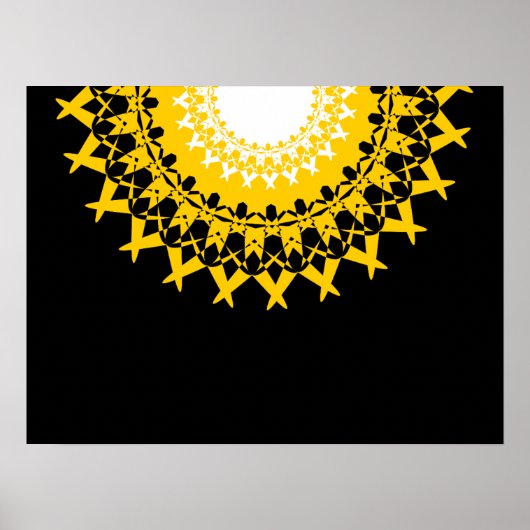 Elegant Lotus Mandala Poster (Voorkant)
