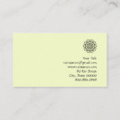 Elegant Lotus Mandala Visitekaartje (Achterkant)