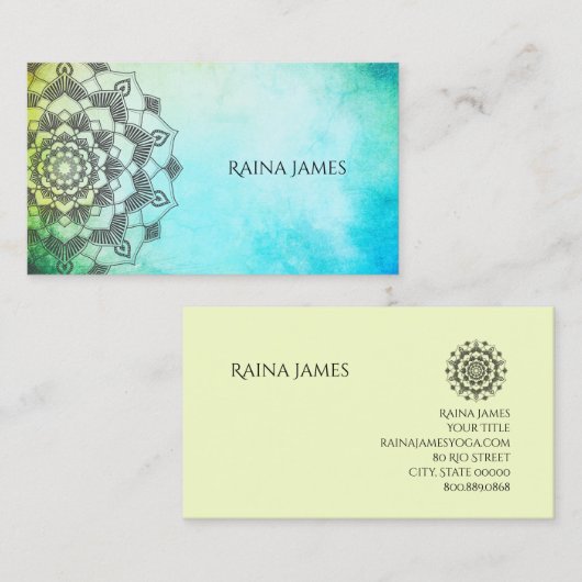 Elegant Lotus Mandala Visitekaartje (Voorkant / Achterkant)