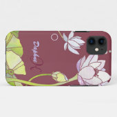 Elegant Lotus Monogram Case-Mate iPhone Case (Achterkant (horizontaal))
