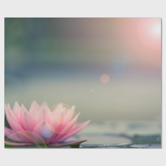 Elegant Lotus Natuur Cadeaupapier (Vlak)