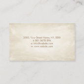 Elegant Lotus Ornament - pastelgoud Visitekaartje (Achterkant)