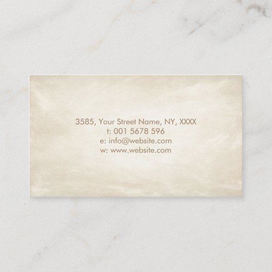 Elegant Lotus Ornament - pastelgoud Visitekaartje (Achterkant)