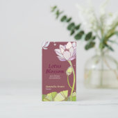 Elegant Lotus Spa Massage Visitekaartje (Staand voorkant)