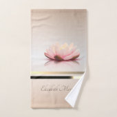 Elegant Lotus Stripes Bad Handdoek (Handdoek)